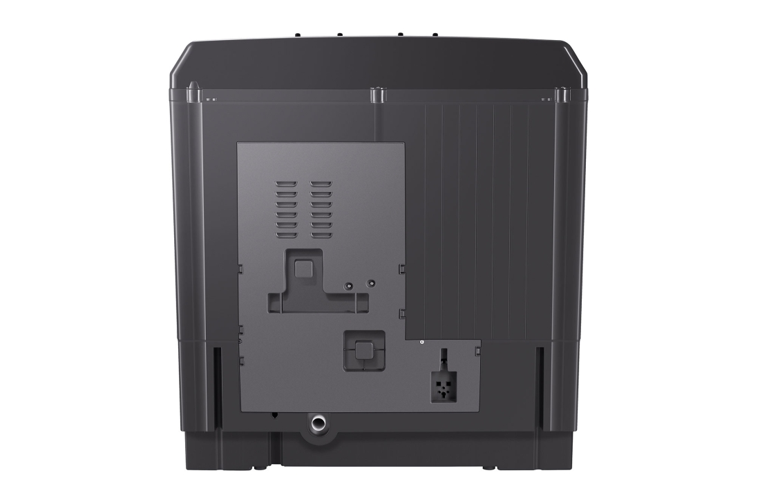LG Machine à laver à chargement par le haut semi-automatique LG de 18 kg, Pulsateur à jet de rouleaux + Trempage, noir moyen, back, P1861RWN9T, thumbnail 13