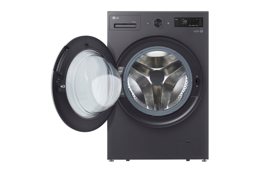 LG Lave-linge et sèche-linge combinés 15/8&nbsp;kg, Moteur Direct Drive, Smart Diagnosis, couleur Essence Graphite, Lave-linge et sèche-linge LG combinés 15/8&nbsp;kg, Moteur Direct Drive, Smart Diagnosis, couleur Essence Graphite, Vue avant, F0Z6DRP249, F0Z6DRP249, thumbnail 2