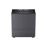 LG Une machine à laver double cuve de 8KG et une de 11KG , Vue avant d’une machine à laver à double cuve avec un design plat et des boutons de commande supérieurs sur un arrière-plan blanc net., P110R3AGNC, thumbnail 1