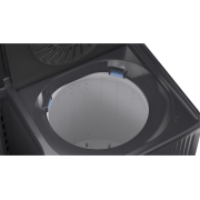 LG Une machine à laver double cuve de 8KG et une de 11KG , Vue rapprochée du couvercle et de la surface de la machine à laver nettoyés pour mettre en valeur un matériau en verre trempé durable., P110R3AGNC, thumbnail 12