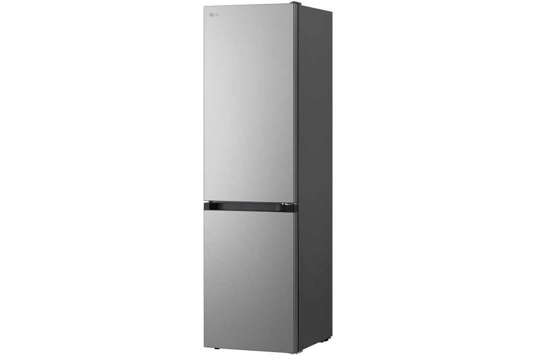 LG Réfrigérateur congélateur inférieur 221L Prime Argent, Réfrigérateur congélateur inférieur LG m226mpybam en Prime Silver présenté sous un angle de perspective gauche., GCFB276PQCF, thumbnail 3