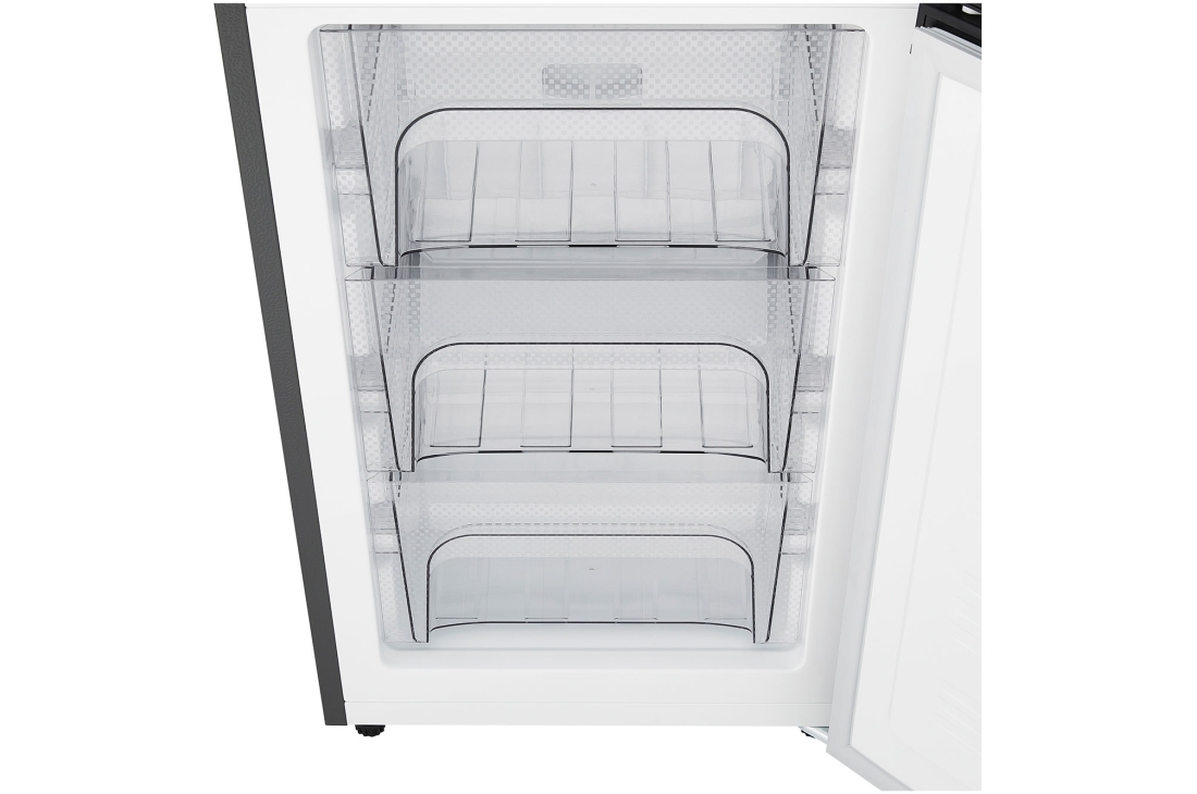 LG Réfrigérateur congélateur inférieur 221L Prime Argent, Réfrigérateur congélateur inférieur LG m226mpybam avec trois tiroirs transparents dans la section congélateur., GCFB276PQCF, thumbnail 12