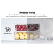 LG Réfrigérateur congélateur inférieur 221L Prime Argent, Réfrigérateur congélateur inférieur LG m226mpybam doté de la technologie Total No Frost pour éviter l’accumulation de glace., GCFB276PQCF, thumbnail 5