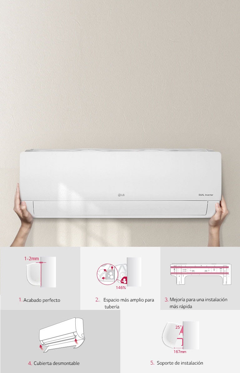 Aire Acondicionado LG Dual Inverter WiFi Split 3000 Frigorías S4-W12JA31A -  BeFresh