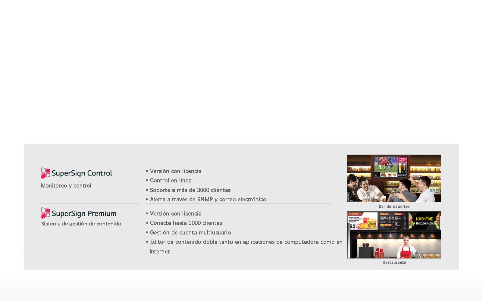 LG SW compatible con Smart TV Signage<br>1