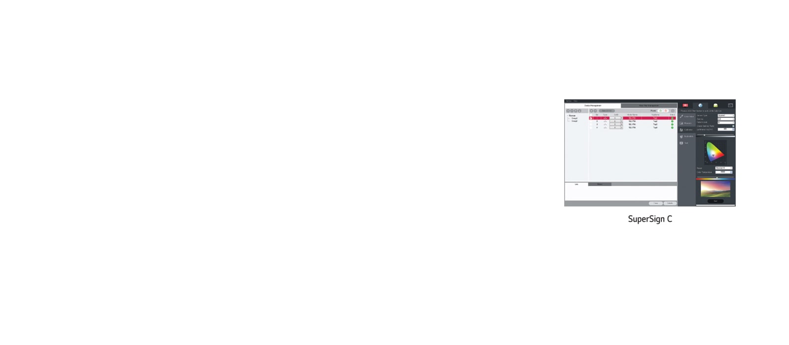 Supersign C AJUSTE AVANZADO DE COLOR<br>1