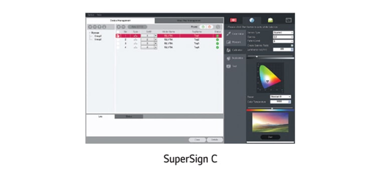 Supersign C AJUSTE AVANZADO DE COLOR<br>2