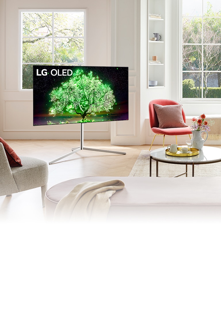 Tres televisores con Diseño de Galería con soporte que funcionan como obras de arte en cualquier lugar