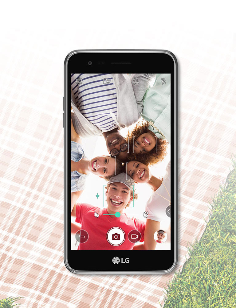 Cámara selfie de 5MP con auto disparo