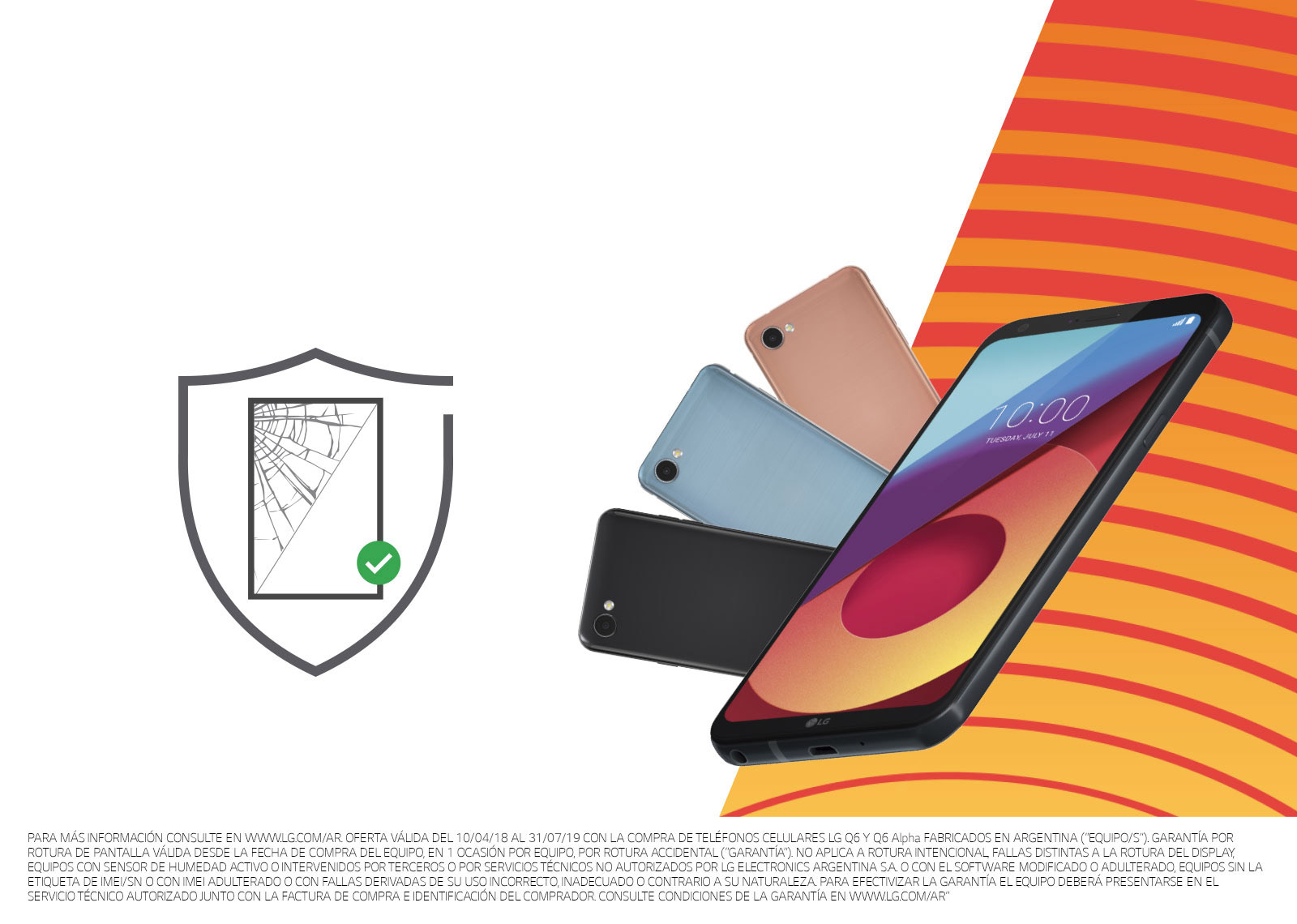 1 Año de Garantía<br>por rotura de pantalla1