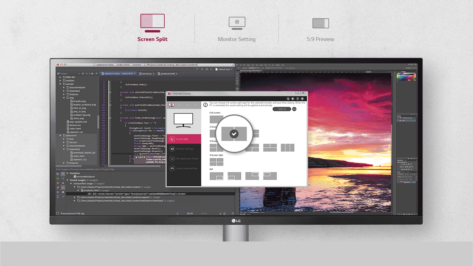 F7_27UK500_2018_Feature_08_1_OnScreenControl_D-V02