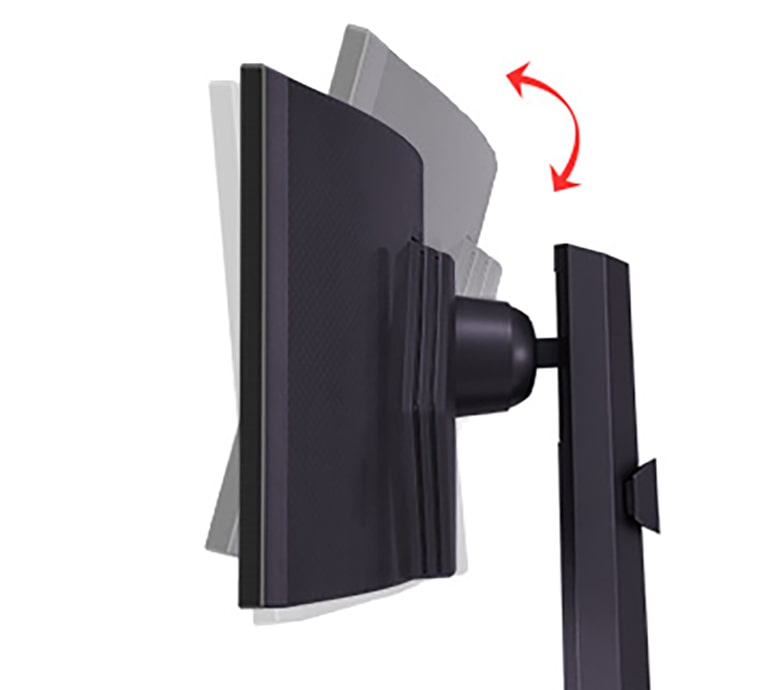 El soporte del monitor es ajustable en inclinación.