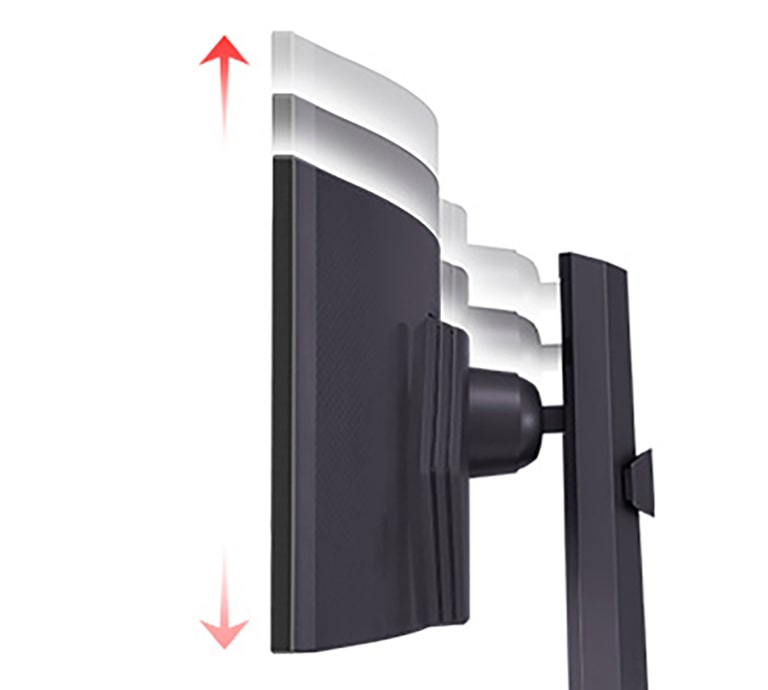 El monitor es ajustable en altura.