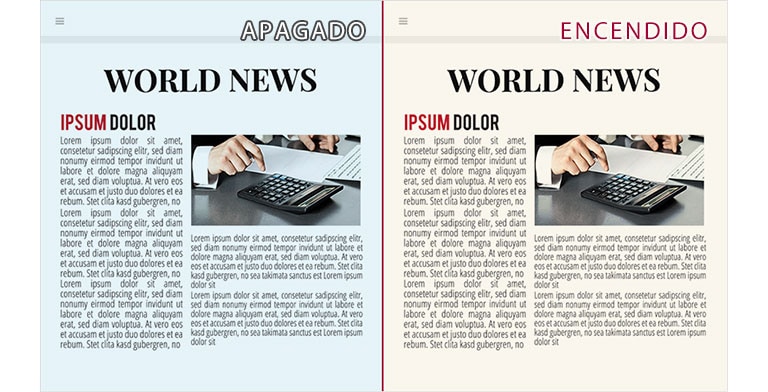 Modo de lector: menos azul, mayor comodidad visual