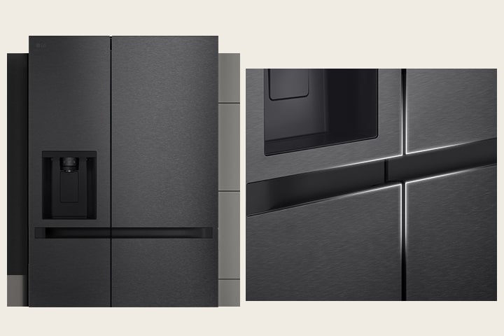 El producto se instala en la cocina y, a la derecha, se muestra un primer plano de la manija