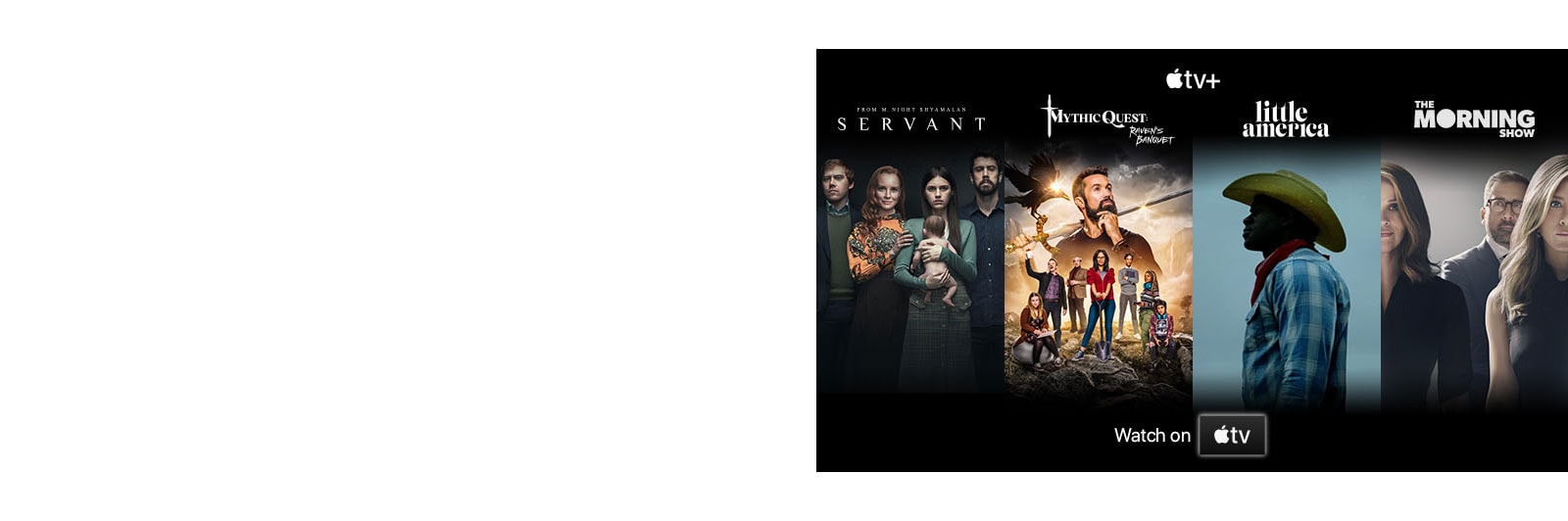 Miniaturas de Apple TV+ 4 títulos principales