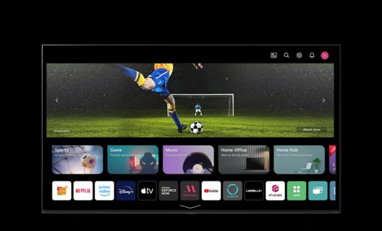 La escena que activa "Mi perfil" se reproduce en la pantalla del TV. 