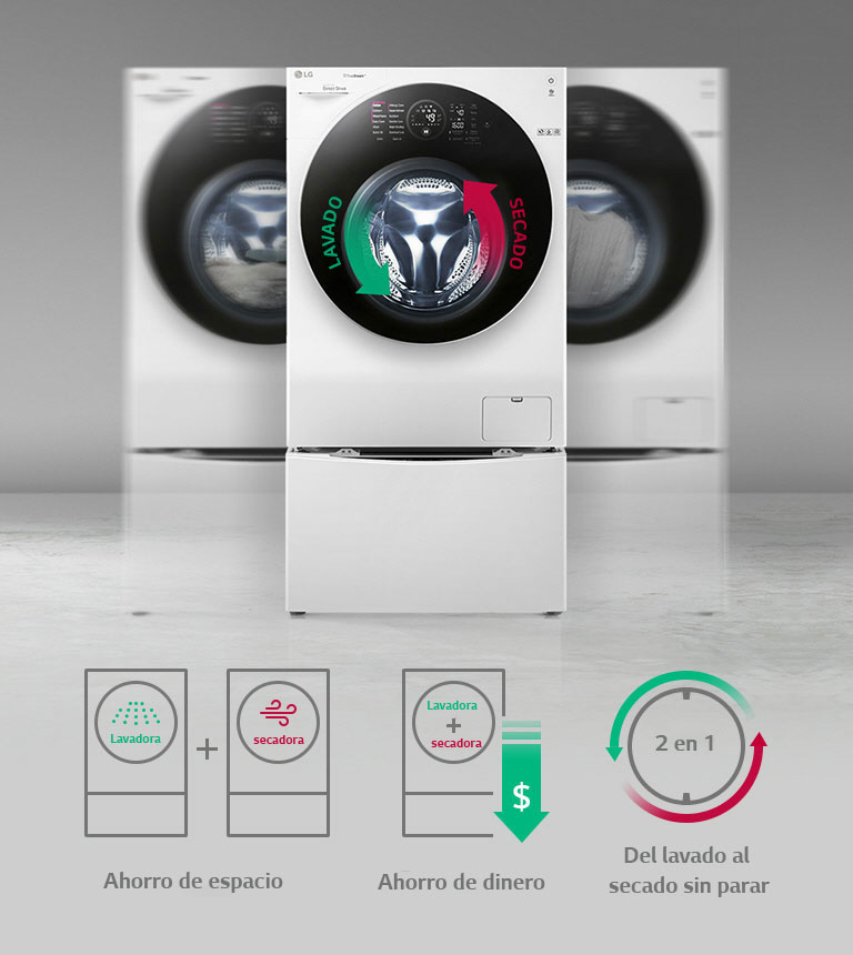 2 en 1La Lavadora-Secadora en un Solo Producto<br>2