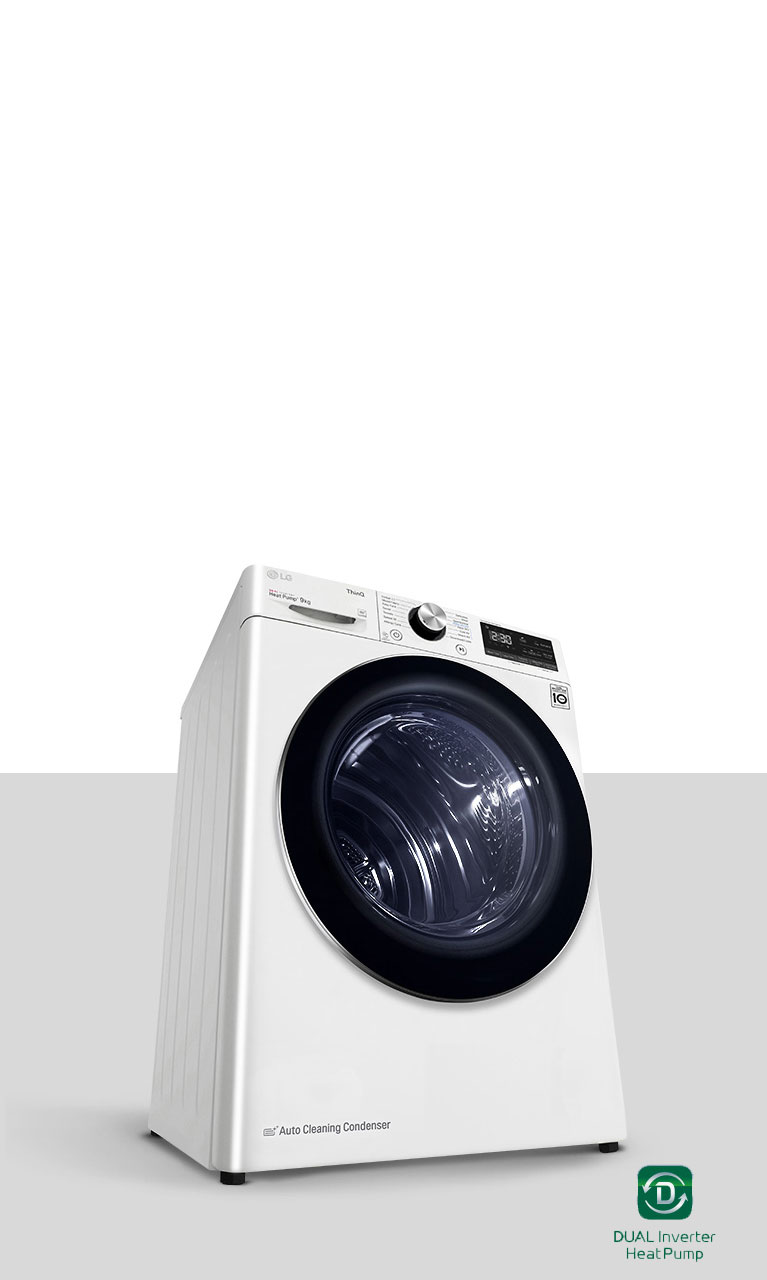 DUAL Inverter Heat Pump™ Imagen de secadora con logo
