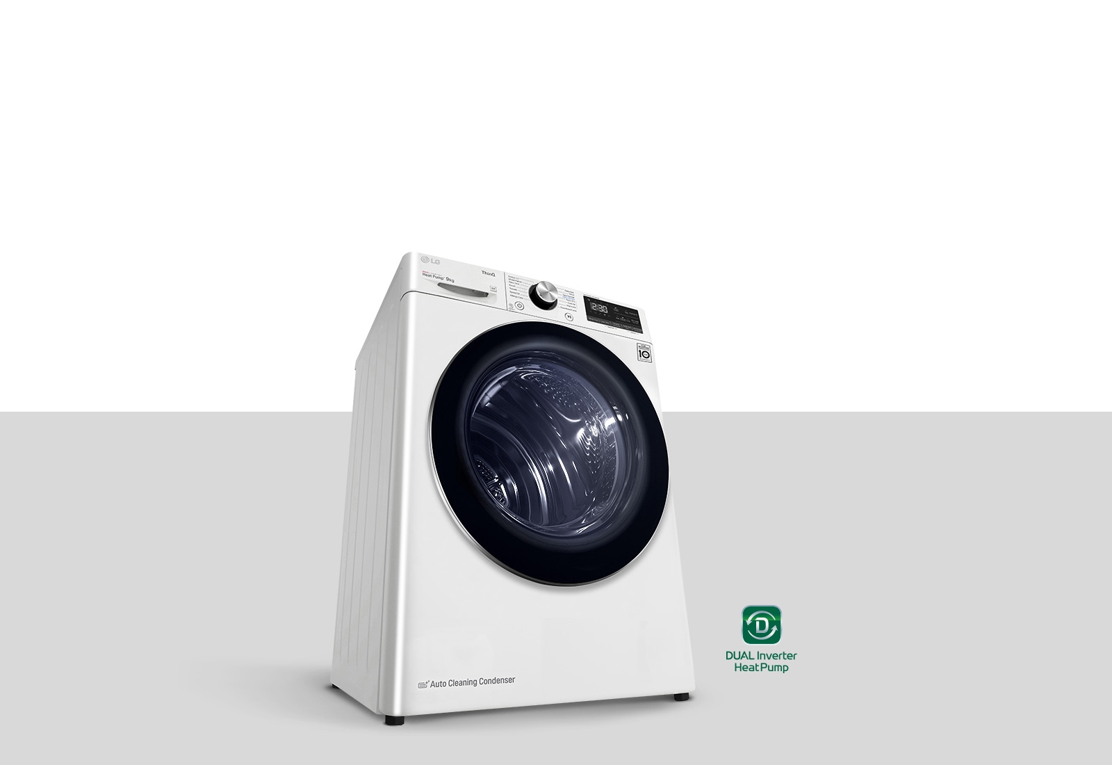 DUAL Inverter Heat Pump™ Imagen de secadora con logo