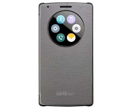 LG Funda Quickcircle 2 para proteger tu LG G Flex 2 - Color Plata, CCF-620