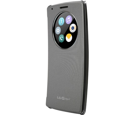 LG Funda Quickcircle 2 para proteger tu LG G Flex 2 - Color Plata, CCF-620, thumbnail 2