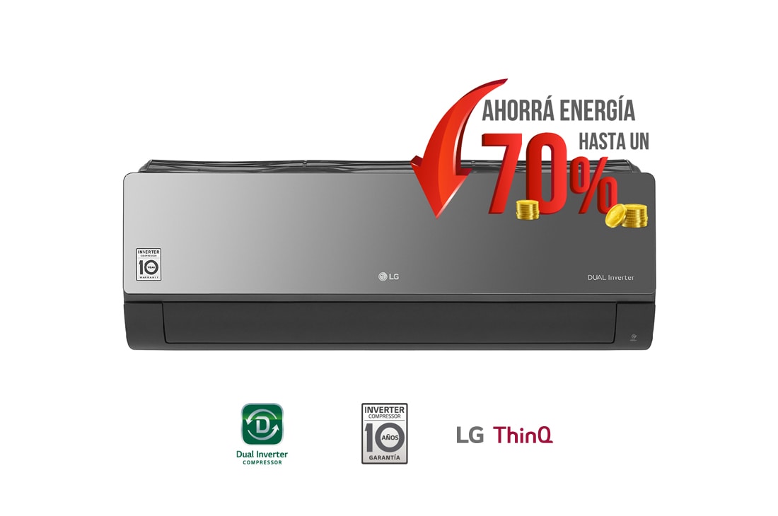 LG Aire Acondicionado Inverter ARTCOOL Frío/Calor 4500 Frigorías, S4-W18KLRPA