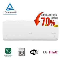 Aire Acondicionado DUALCOOL Frío/Calor 3517W│Dual Inverter│ThinQ (Conectividad Wi-Fi)