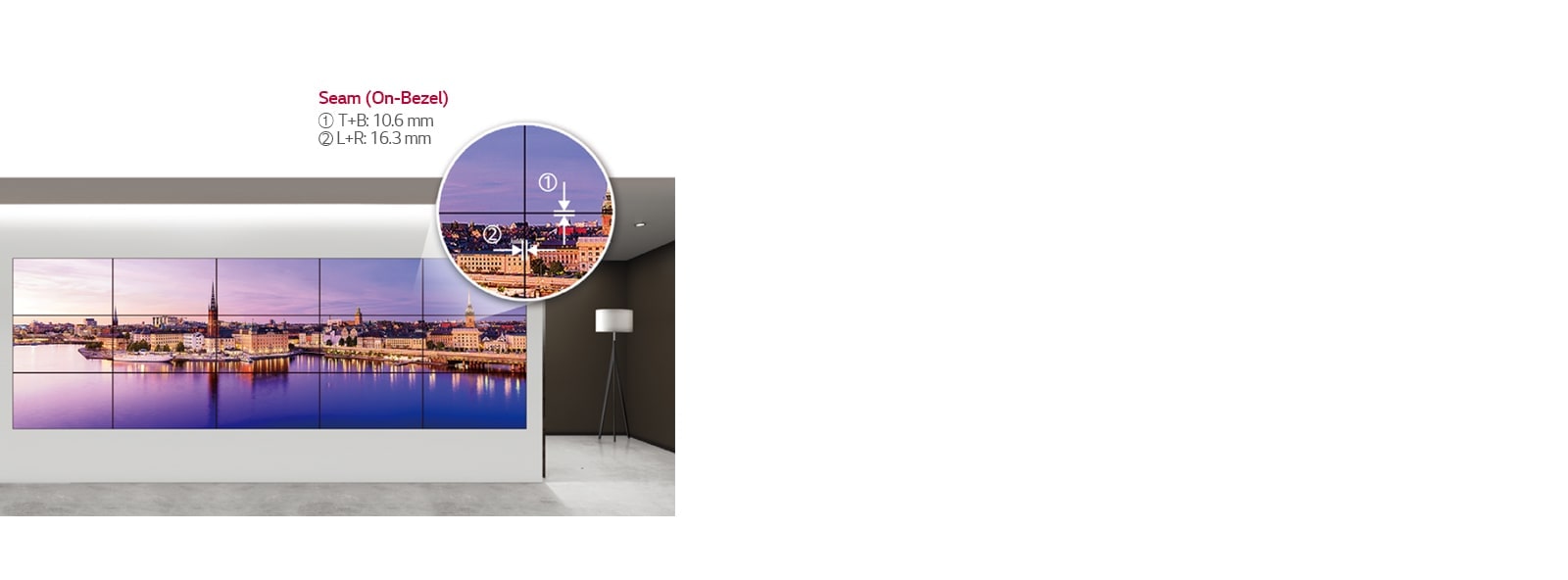 Se formó una gran pantalla colocando varias pantallas en mosaico.