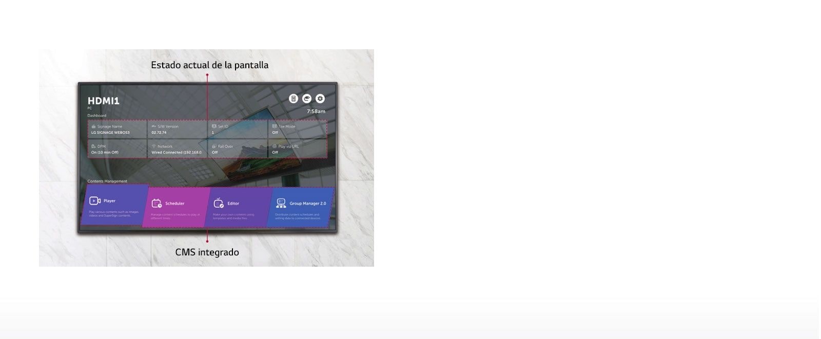 Menú principal “todo en uno”