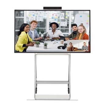 Vista frontal con imagen de relleno (* Imágenes en pantalla simuladas. * Los stands se venden por separado)1