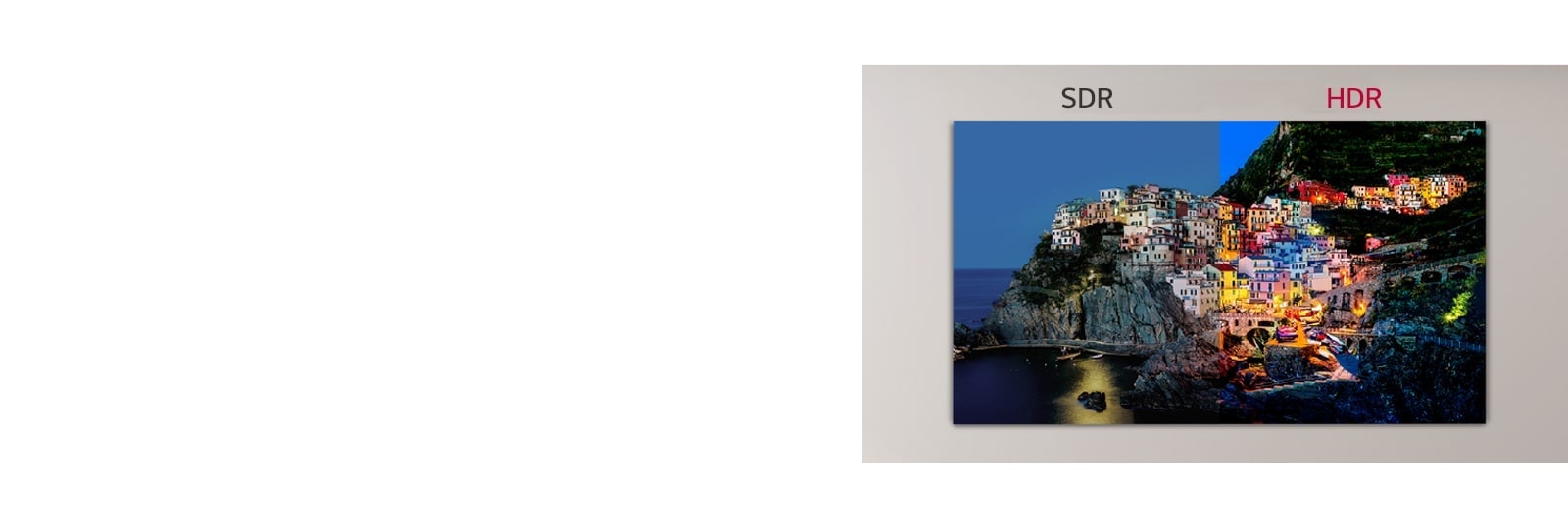 En comparación con el SDR, el HDR muestra colores más vivos y tiene una excelente relación de contraste.