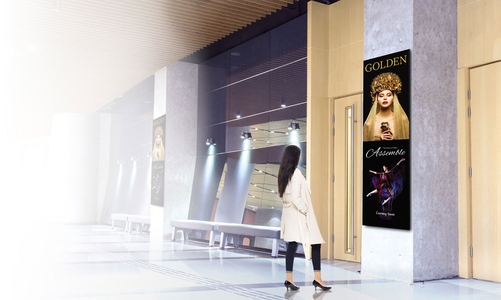 Ultra Stretch Signage, Pantalla ancha de 32:91