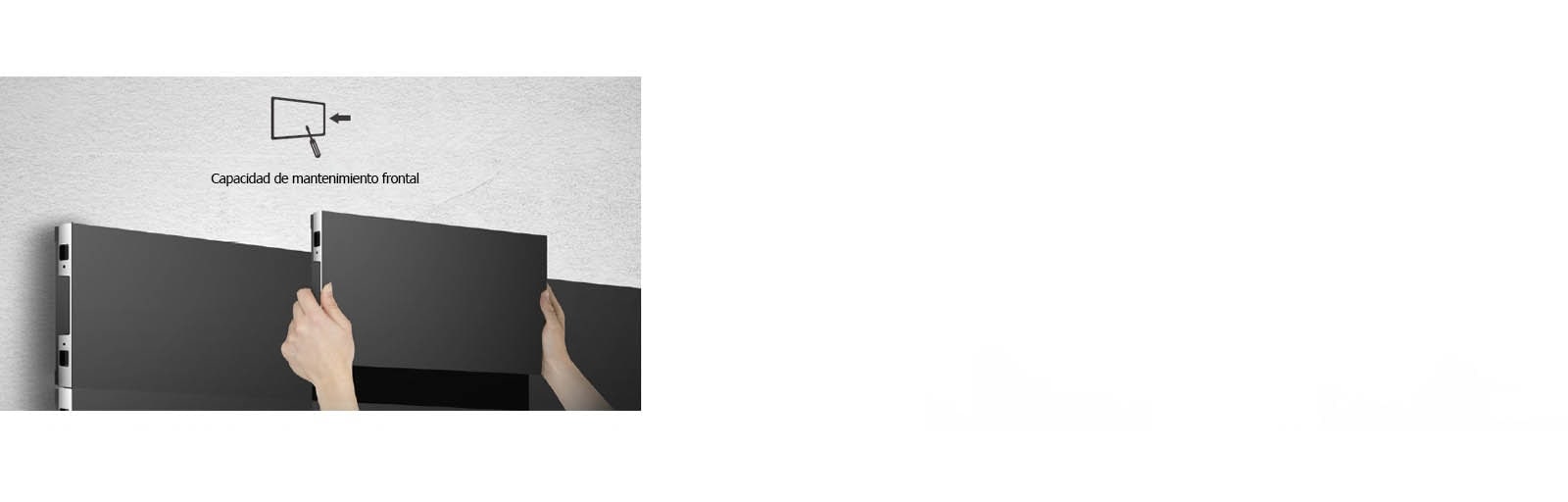 La serie LSBB hace gala de su cómoda instalación desde la parte frontal.