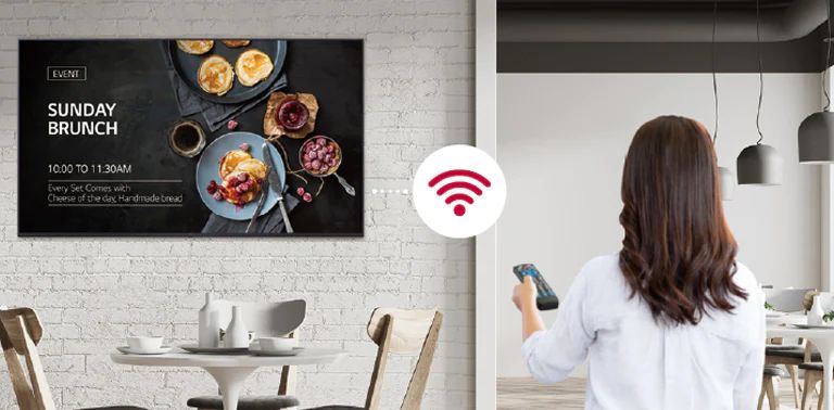 Distribuye contenido de manera práctica a través de Wi-Fi.