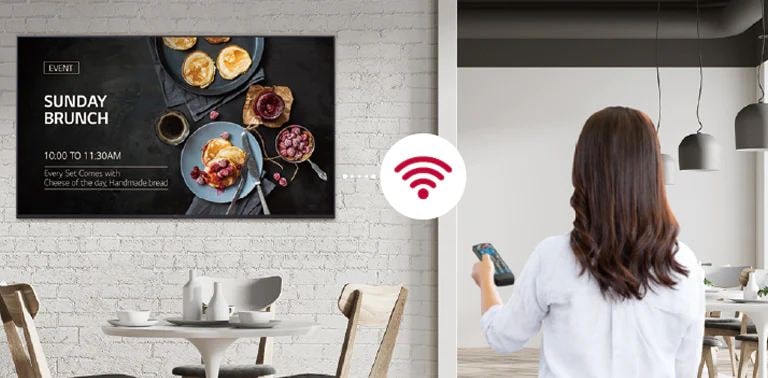 Distribuye contenido de manera práctica a través de Wi-Fi.