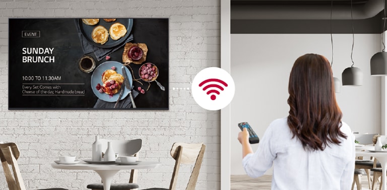 Distribuya contenido de manera conveniente a través de Wi-Fi.