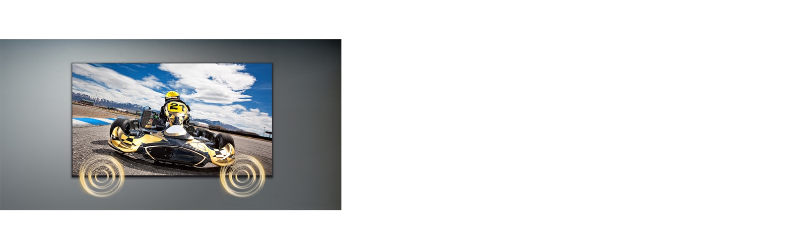 Un letrero en la pared tiene un altavoz incorporado que reproduce un audio rico.