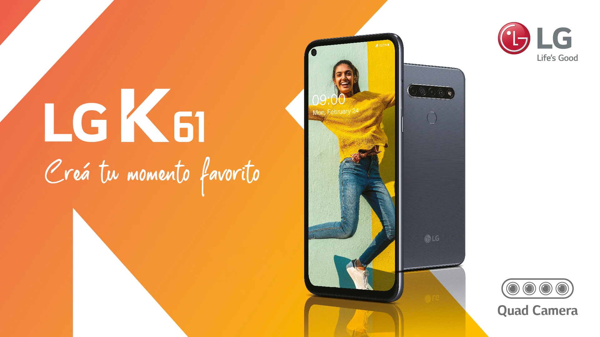 Mostrando la parte posterior y frontal del Smartphone