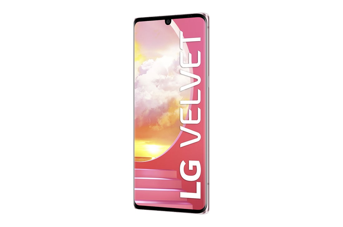 LG Velvet Illusion Sunset, +15 grados de vista lateral frontal, LMG910HM, thumbnail 4