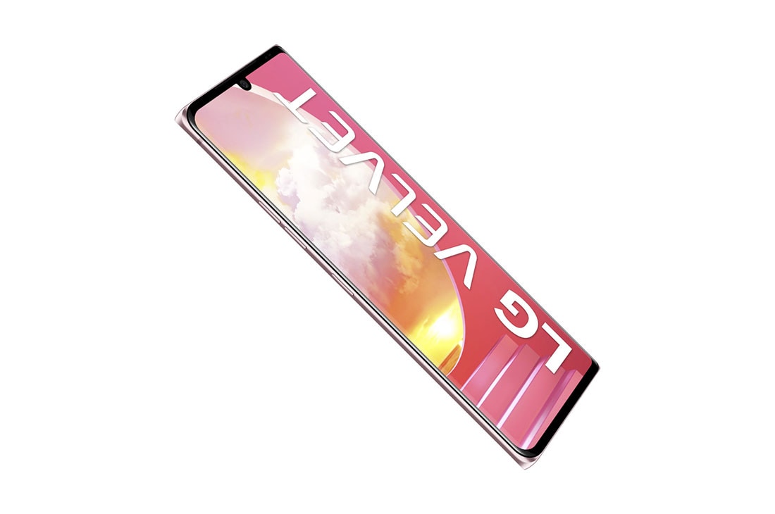 LG Velvet Illusion Sunset, vista frontal a +30 grados, LMG910HM, thumbnail 7