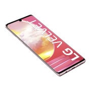 LG Velvet Illusion Sunset, vista frontal a +45 grados, LMG910HM, thumbnail 6