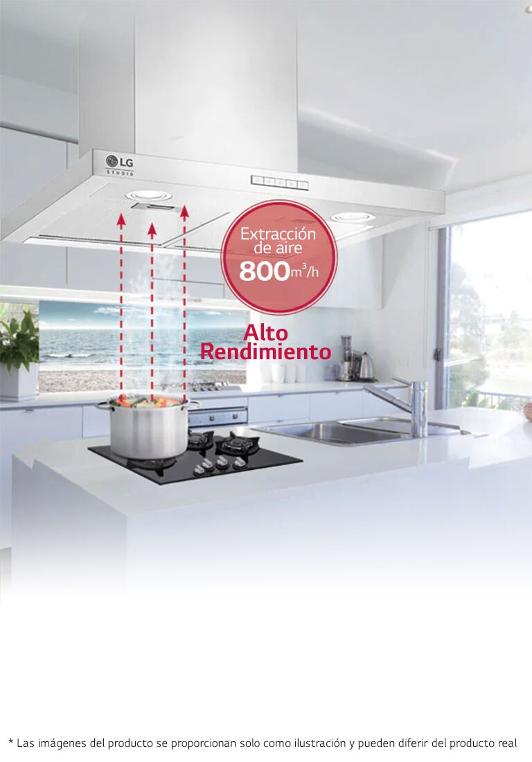 Potente motor de aspiración