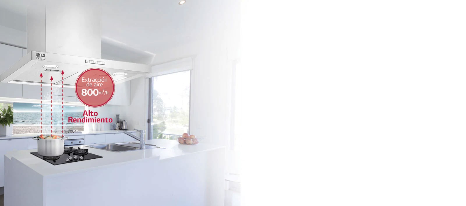 Potente motor de aspiración