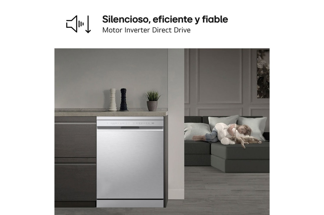 LG Lavavajillas LG │14 Cubiertos con QuadWash™│ TrueSteam™ │ ThinQ™, DF273FVS, thumbnail 11