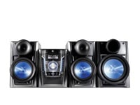 Minicomponente de 740W RMS (280W x2 +180W x1) con 1 subwoofer de 10", iPod dock, entrada USB, Función Auto DJ y Latin EQ (reguetón, merengue y cumbia)1
