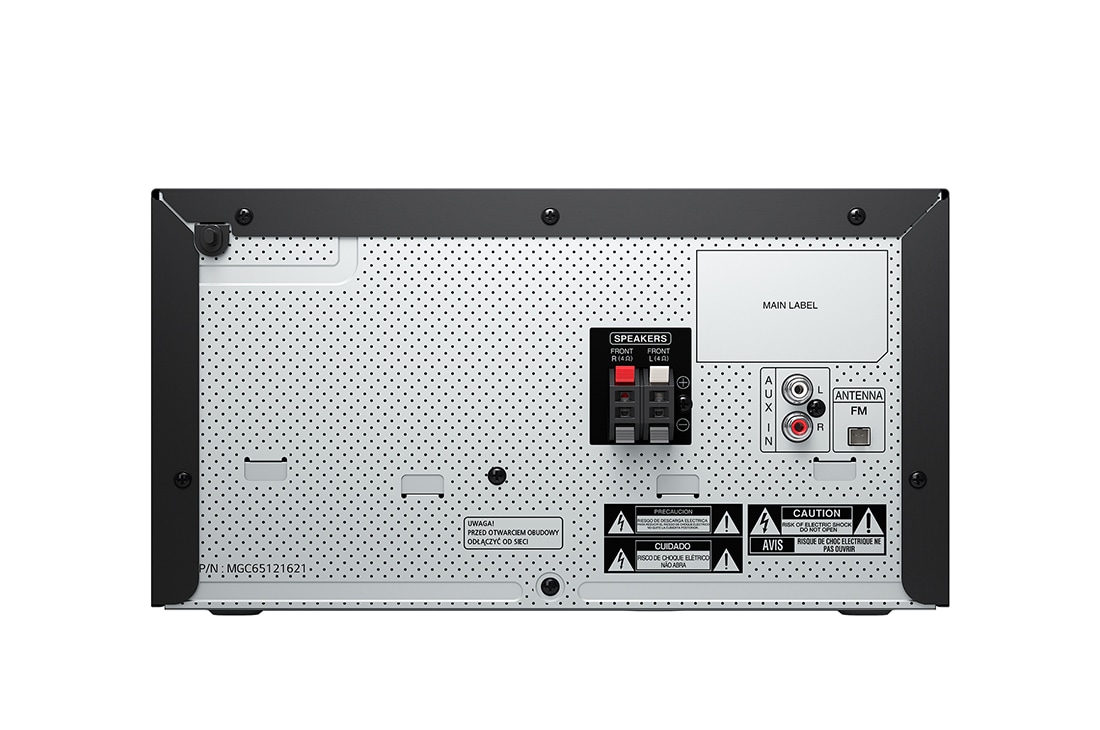 LG Minicomponente LG XBOOM CK43N │300 W │ Multi Bluetooth │ Wireless Party Link, vista posterior del receptor multimedia, CK43N, thumbnail 6