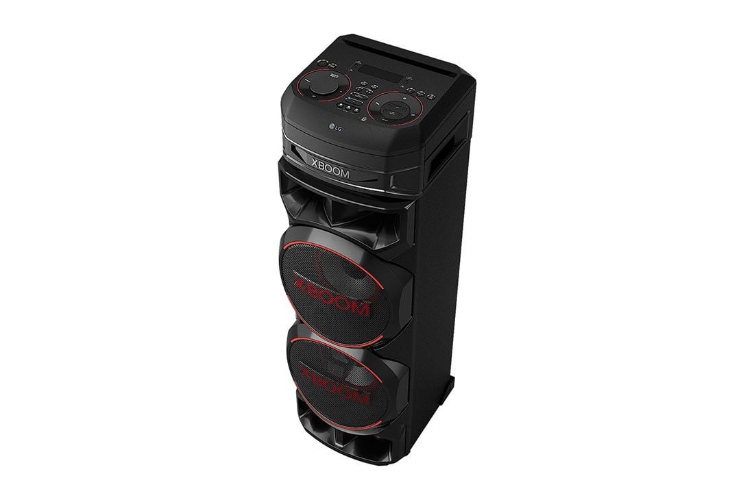 LG Torre de Sonido LG XBOOM RNC9 │Double Super Bass Boost │Multi Bluetooth, Vista superior de 45 grados con el lado derecho hacia adelante, RNC9, thumbnail 7