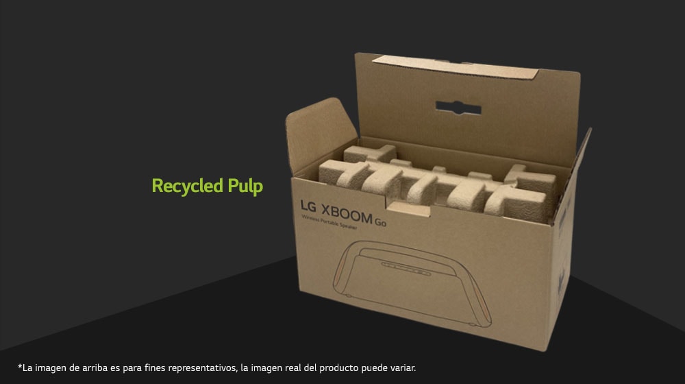 Caja de LG XBOOM Go.