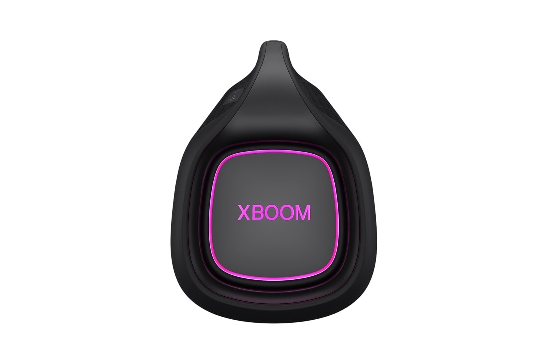 LG Parlante Portatil LG XBOOM GO XG9 │ 120 W│ IP67 │ Sound Boost, Vista frontal del altavoz lateral con iluminación violeta, XG9QBK, thumbnail 9